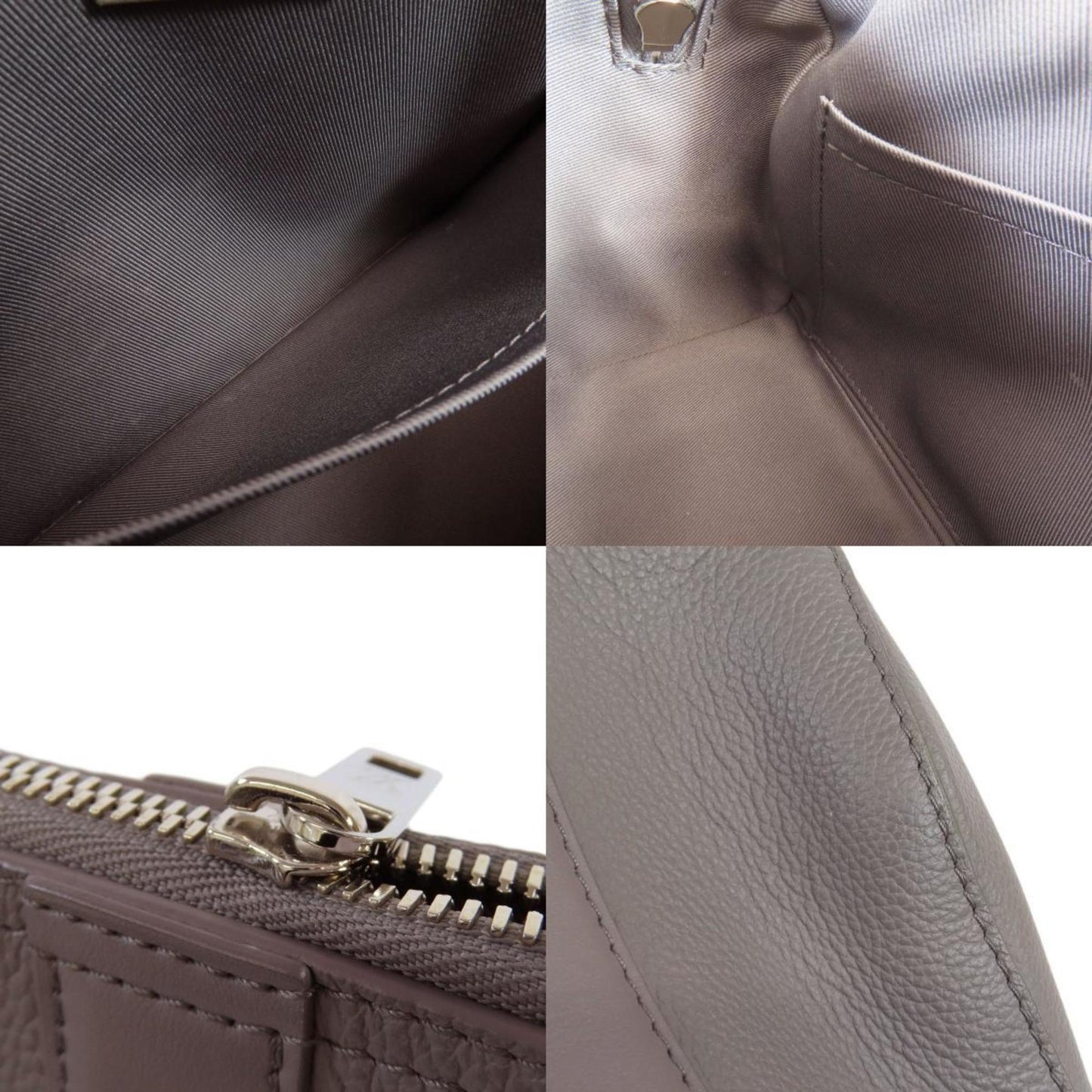 Louis Vuitton Gray Leather Shoulder Bag