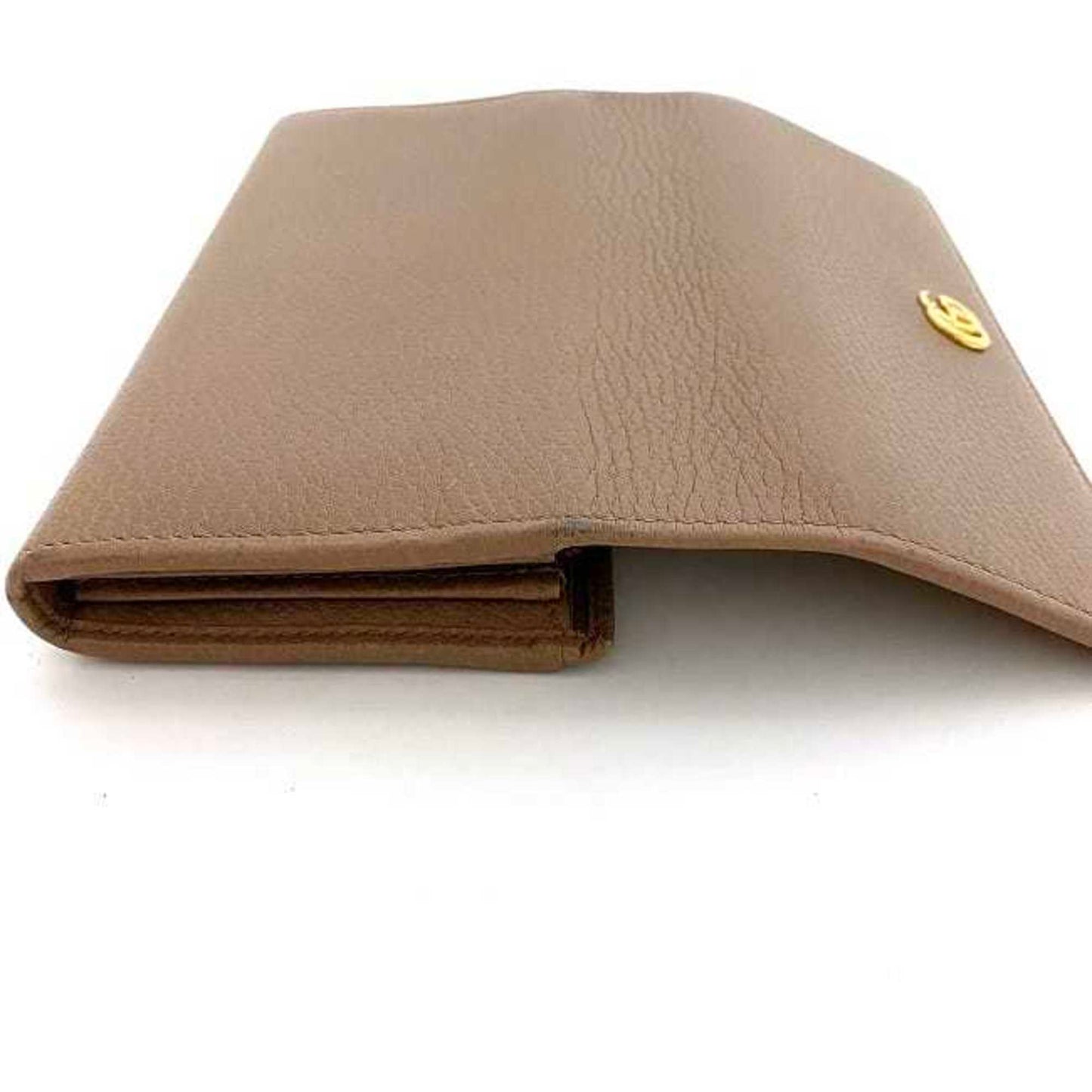 Gucci Pink Beige Leather Long Wallet (Bi-Fold)
