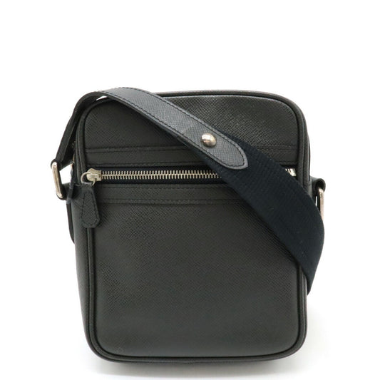 Louis Vuitton Ardoise Black Taiga Leather Shoulder Bag ()