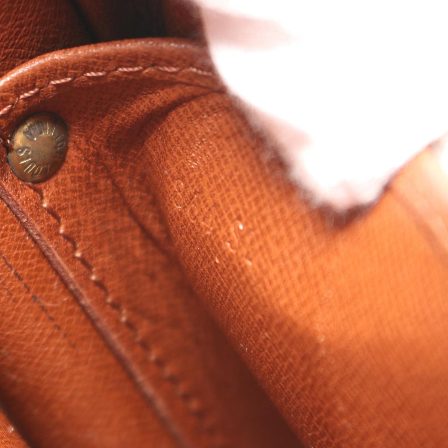 Louis Vuitton Brown Coated Canvas Leather Shoulder Bag