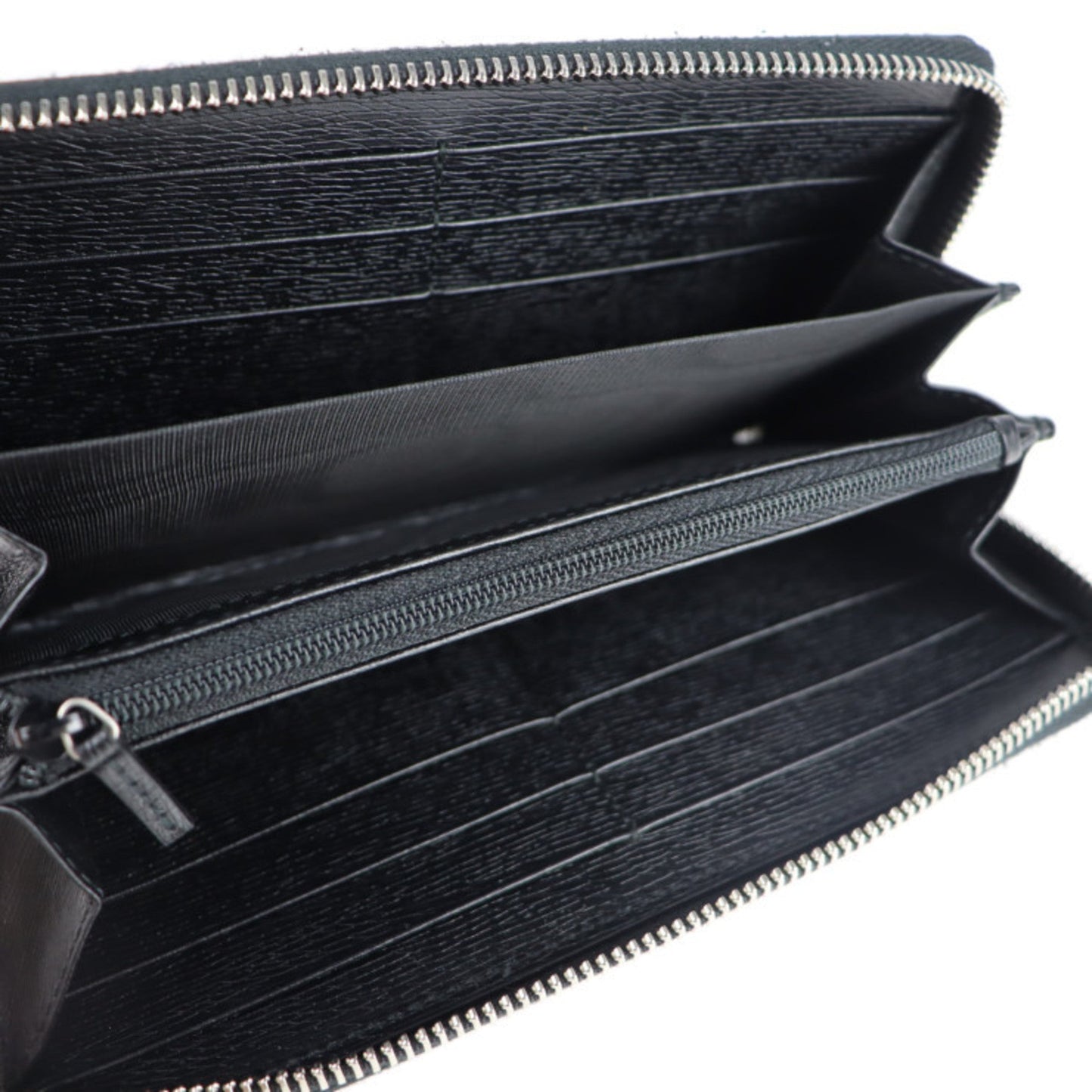 Gucci Black Leather Long Wallet (Bi-Fold)