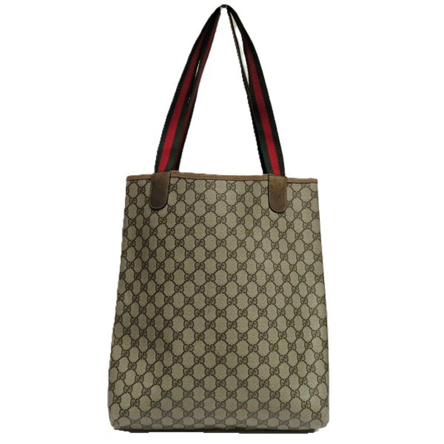 Gucci Beige Pvc Leather Shoulder Bag Tote Bag