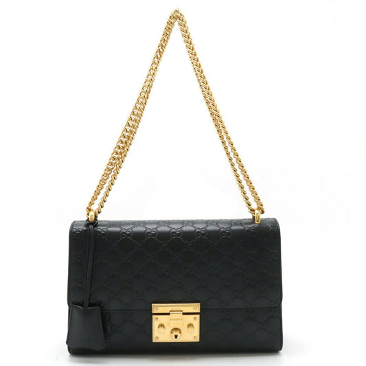Gucci Black Leather Shoulder Bag ()