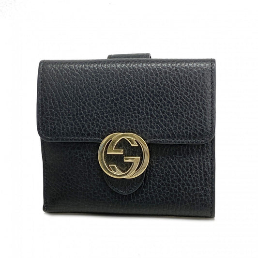 Gucci Black Leather Wallet (Bi-Fold) ()