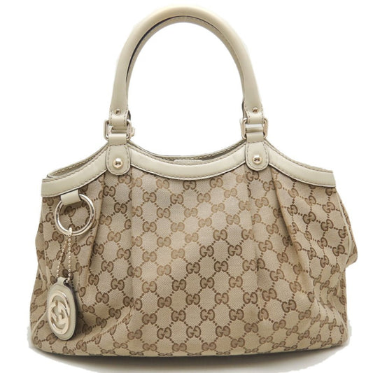 Gucci Beige Gg Canvas Tote Bag ()
