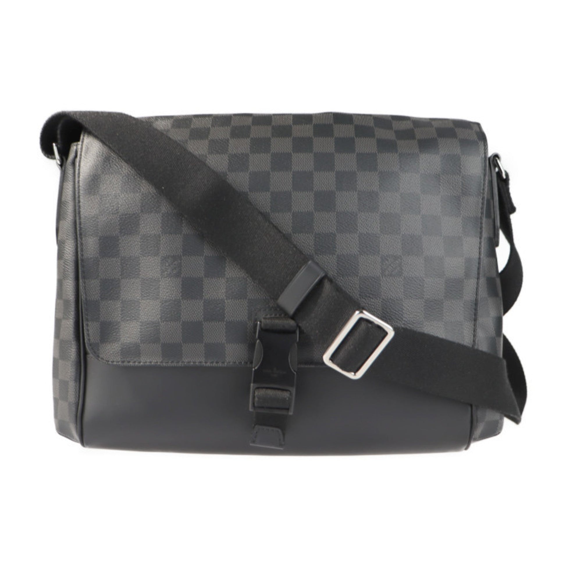Louis Vuitton Black Gray Handbag Shopping Bag Shoulder Bag Tote Bag ()