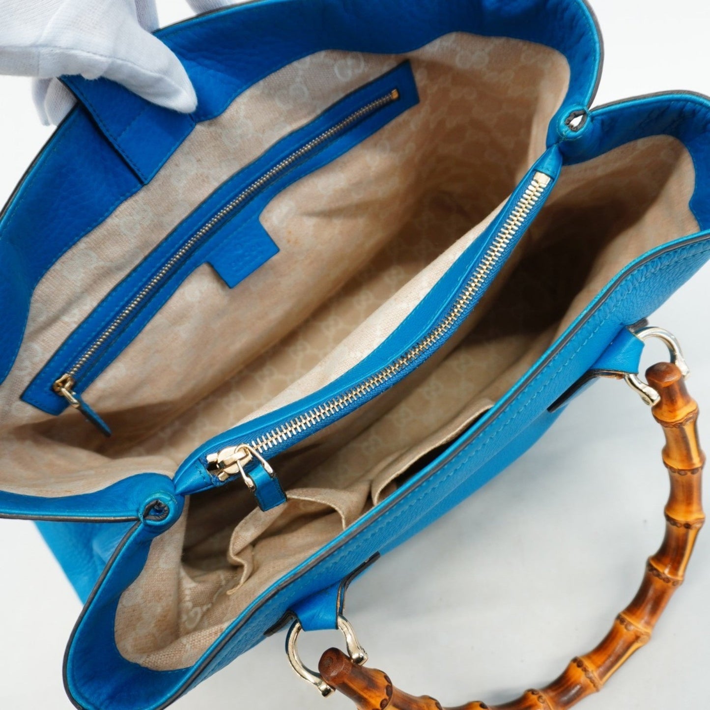 Gucci Blue Leather Handbag