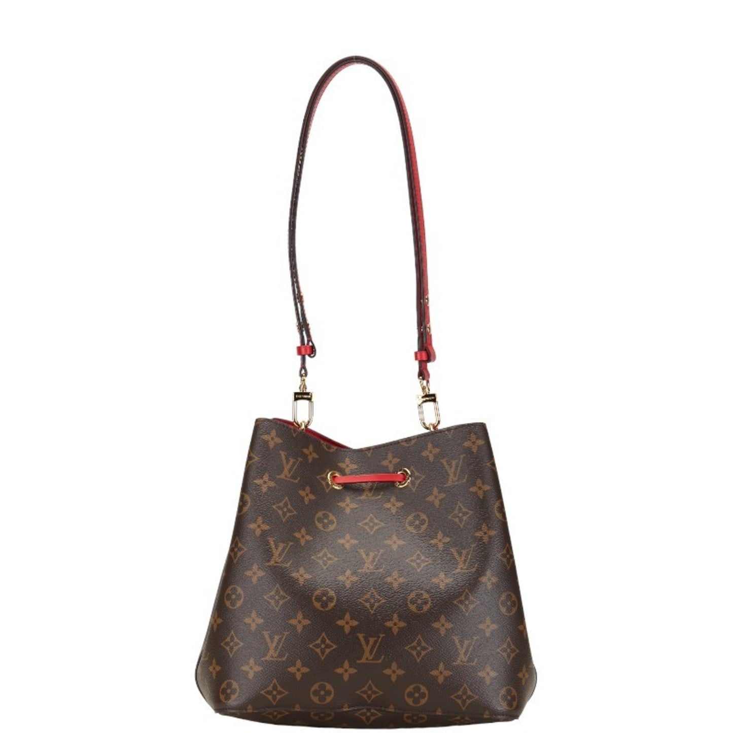 Louis Vuitton Brown Coquelicots Red Color Pvc Leather Shoulder Bag