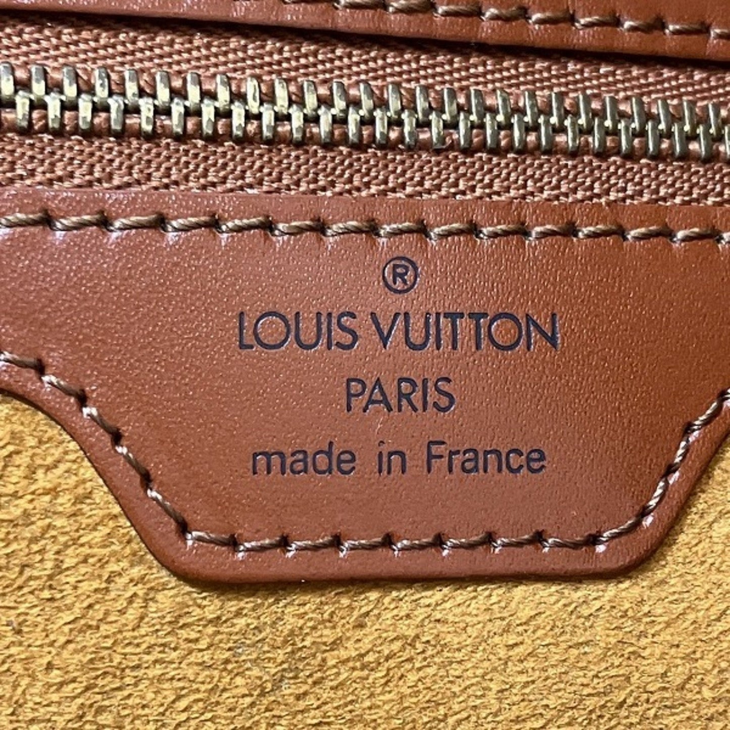 Louis Vuitton Brown Leather Shoulder Bag Tote Bag