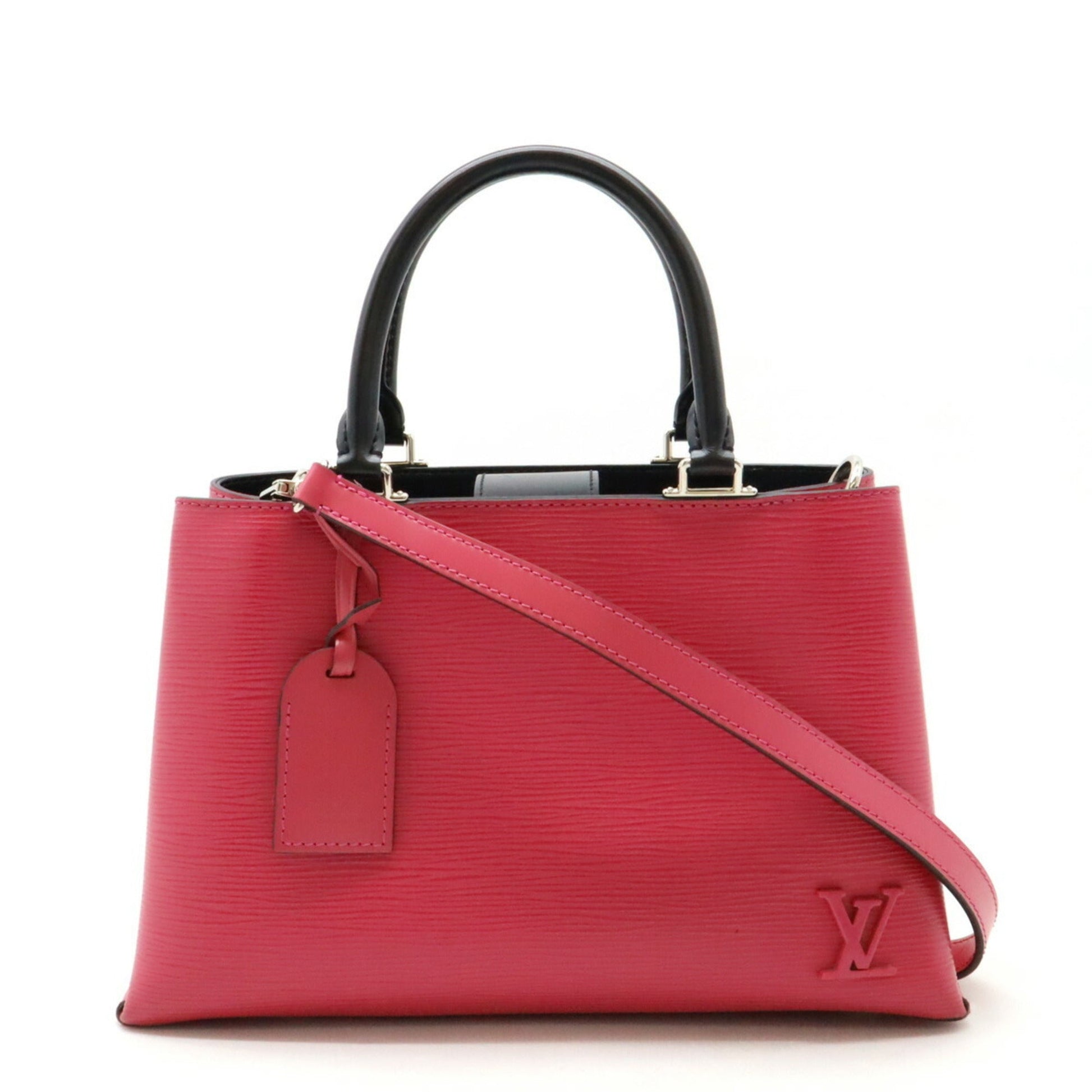 Louis Vuitton Black Hot Pink Noir Epi Leather Handbag Shoulder Bag ()