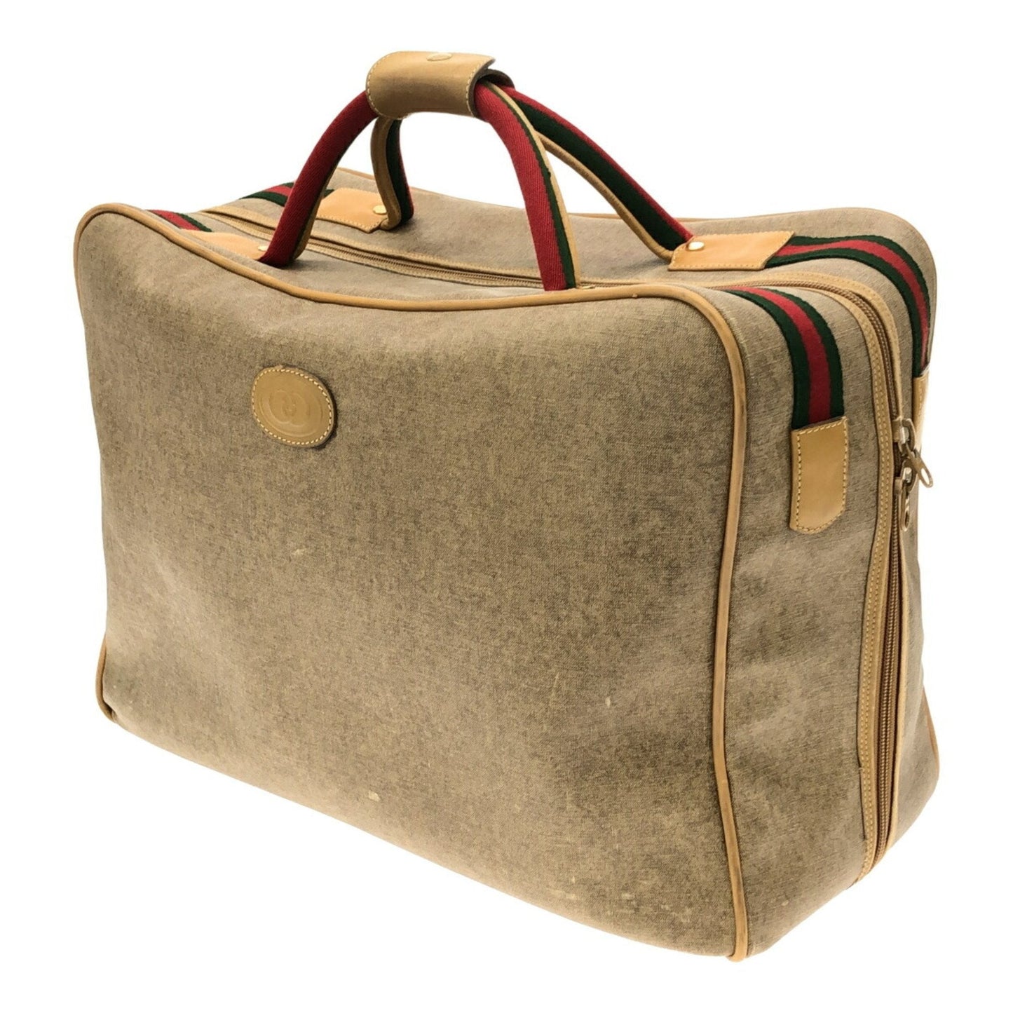 Gucci Beige Pvc Boston Bag
