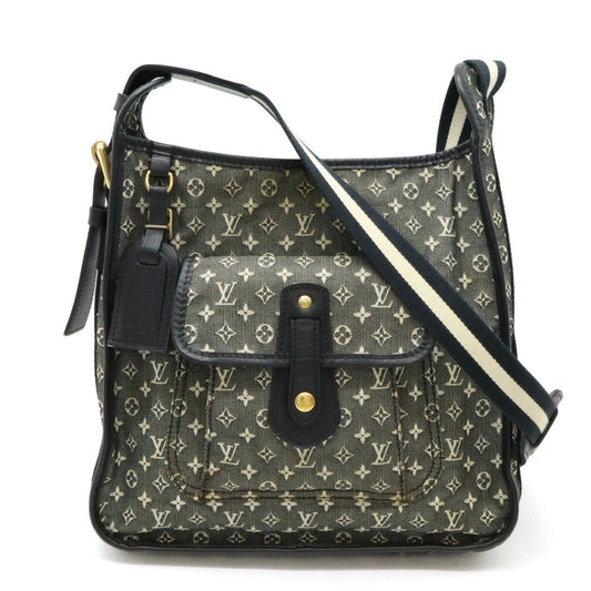 Louis Vuitton Noir Canvas Leather Shoulder Bag ()
