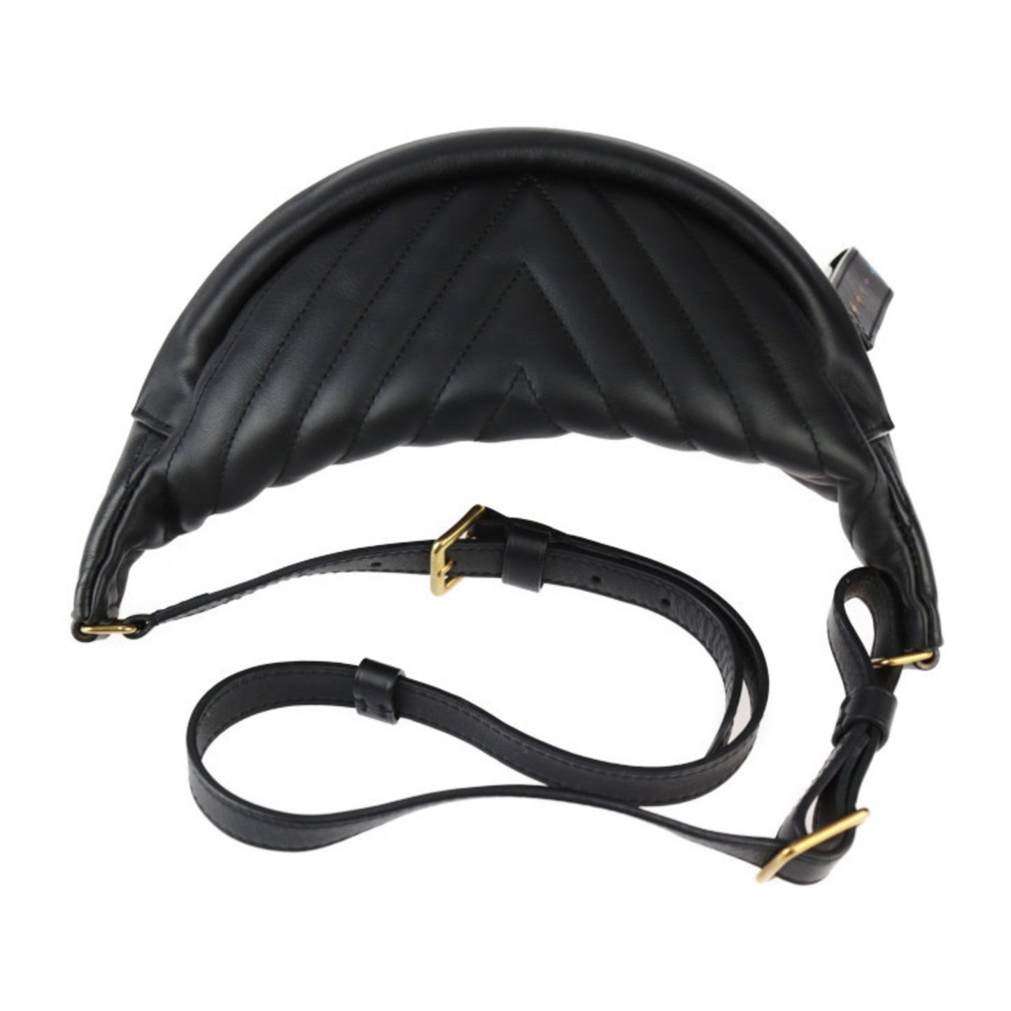 Louis Vuitton Black Leather Fanny Pack Shoulder Bag