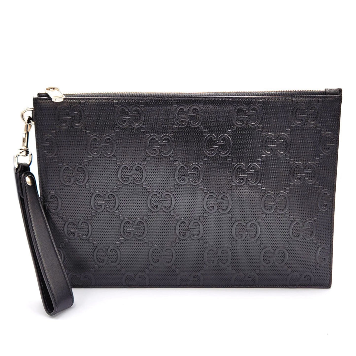 Gucci Black Leather Clutch Bag
