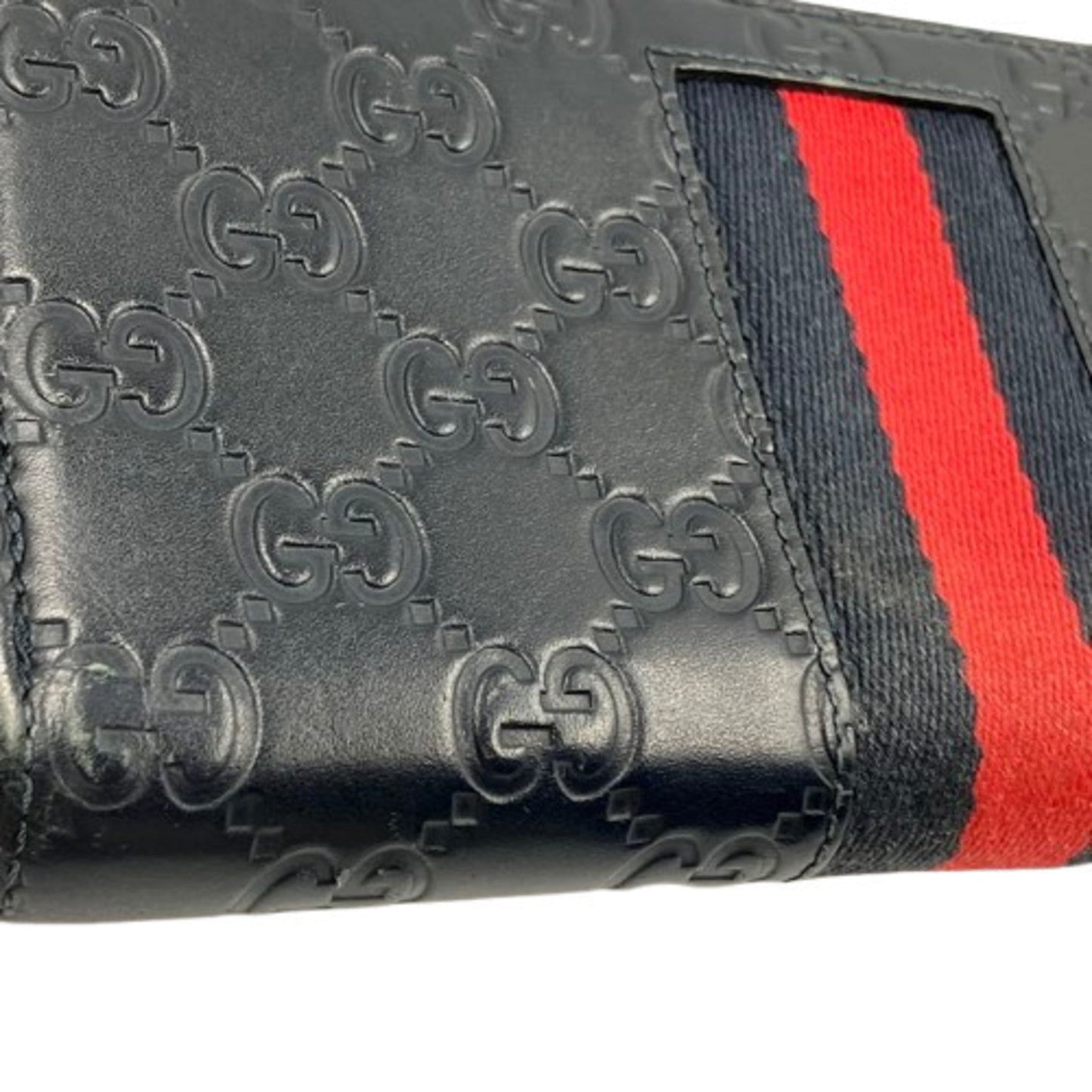 Gucci Black Pvc Long Wallet (Bi-Fold)
