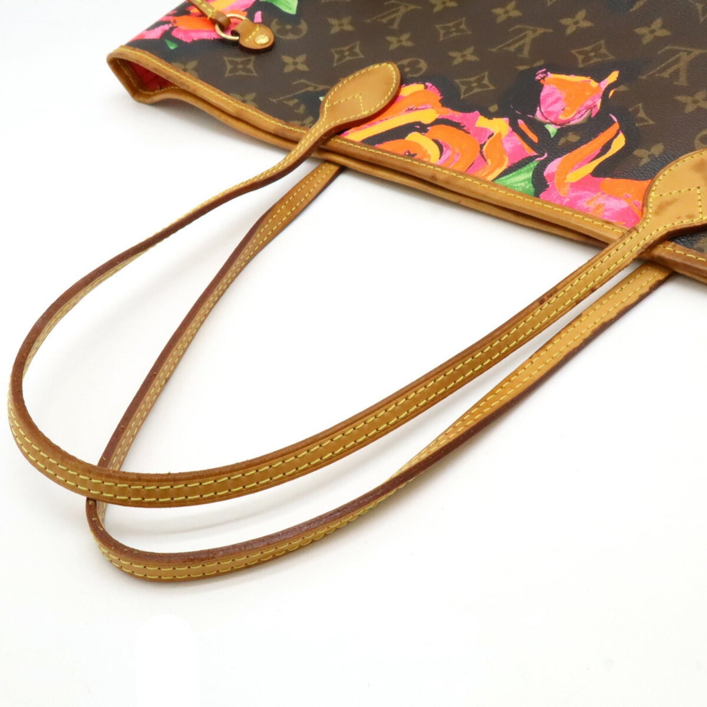 Louis Vuitton Brown Green Monogram Orange Pink Monogram Rose Shoulder Bag Tote Bag