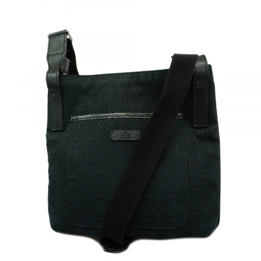 Gucci Black Canvas Shoulder Bag ()