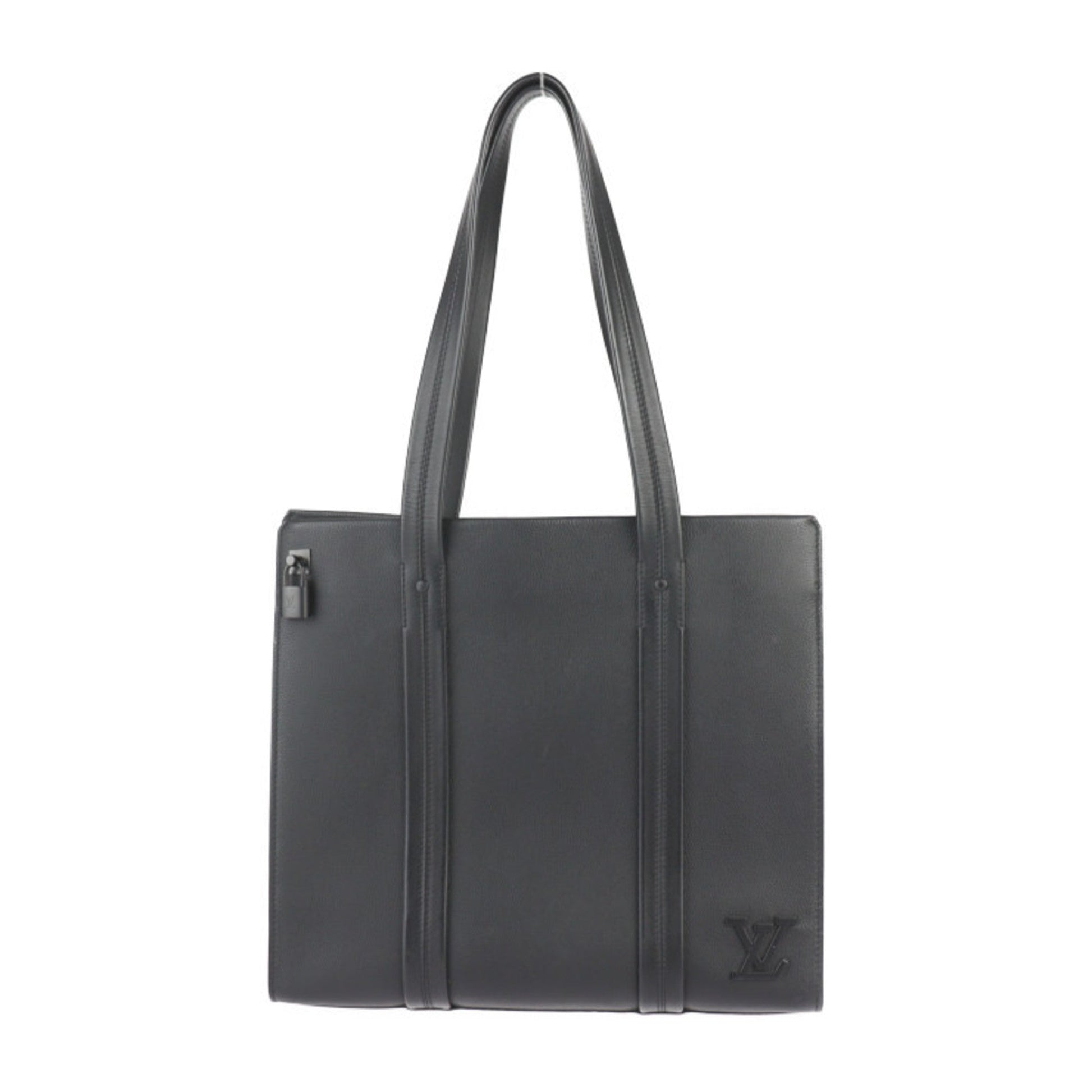Louis Vuitton Black Cuir Ombre Leather Handbag Shoulder Bag Tote Bag ()