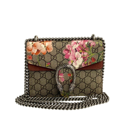 Gucci Brown Leather Pvc Shoulder Bag ()
