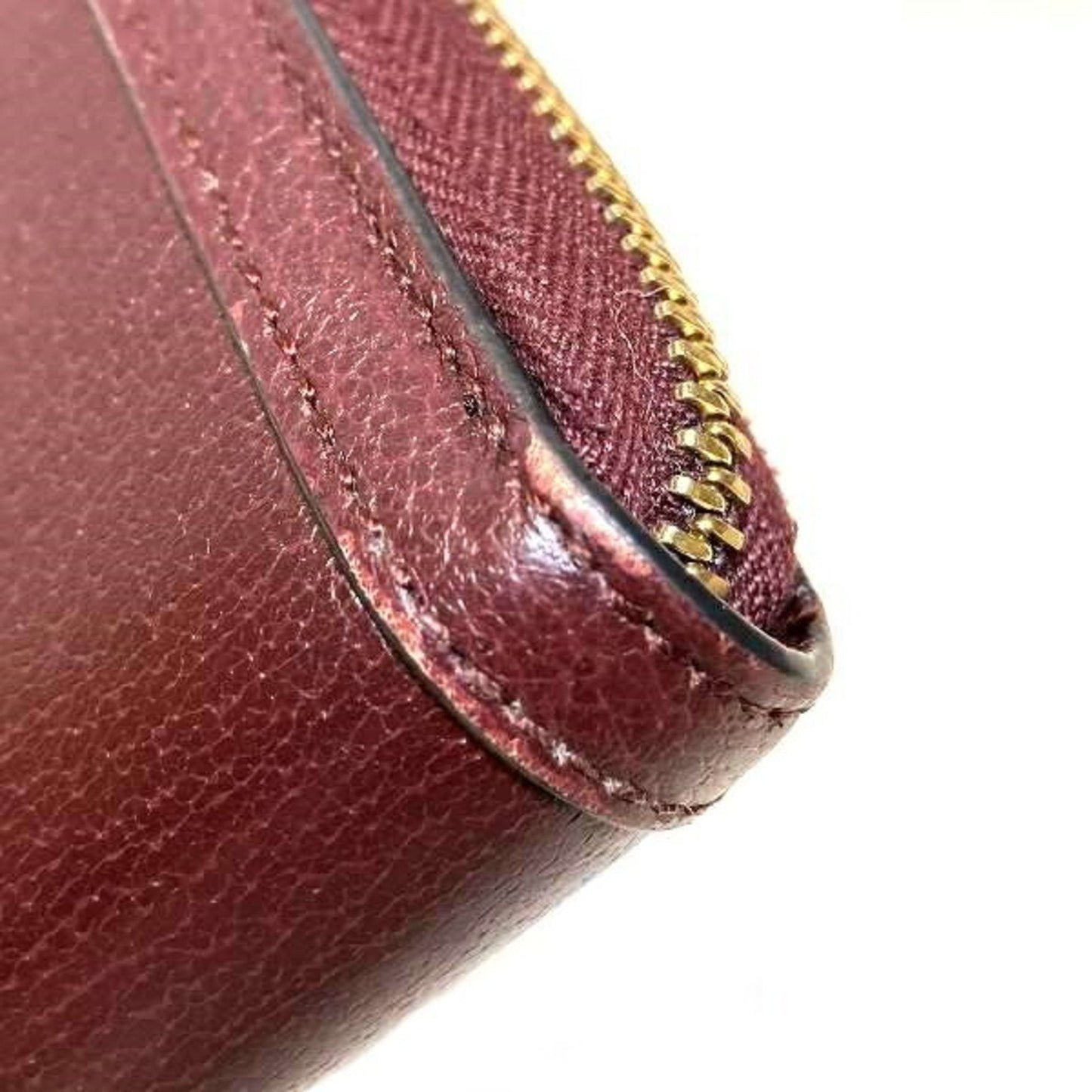 Gucci Brown Red Color Leather Coin Purse/Coin Case
