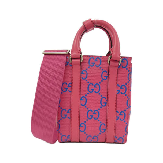 Gucci Blue Pink Embossed Handbag