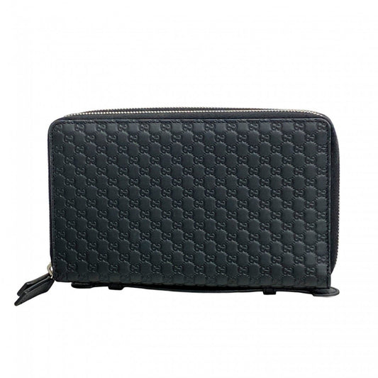 Gucci Black Leather Long Wallet (Bi-Fold) ()