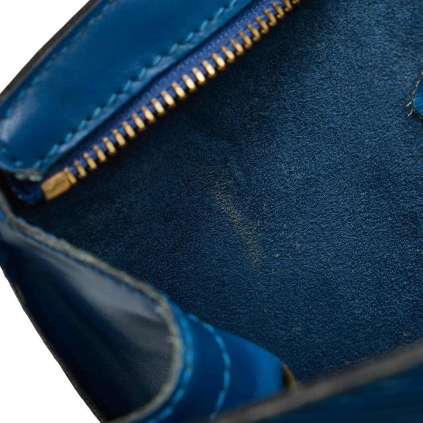 Louis Vuitton Toledo Blue Leather Shoulder Bag Tote Bag