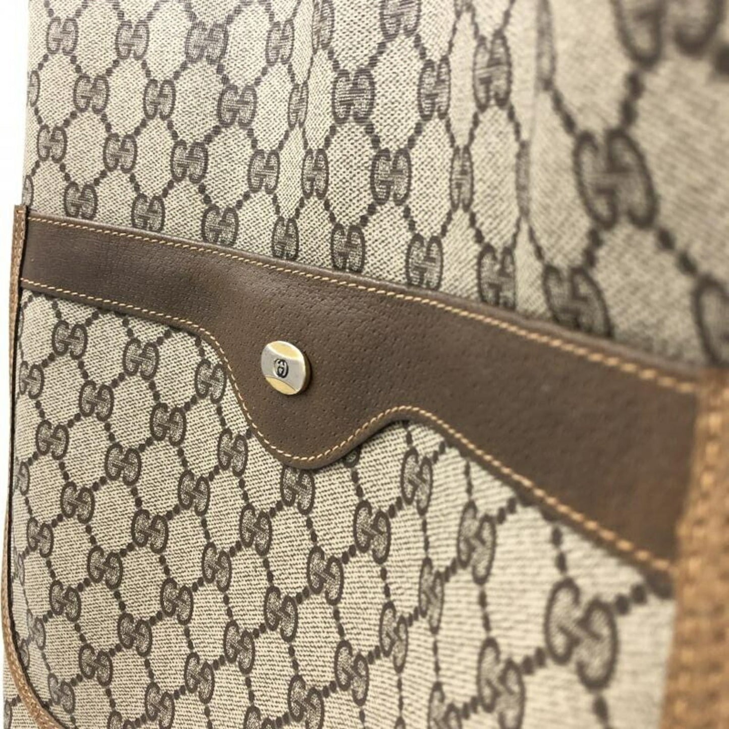 Gucci Sherry Line Blue Leather Tote Bag