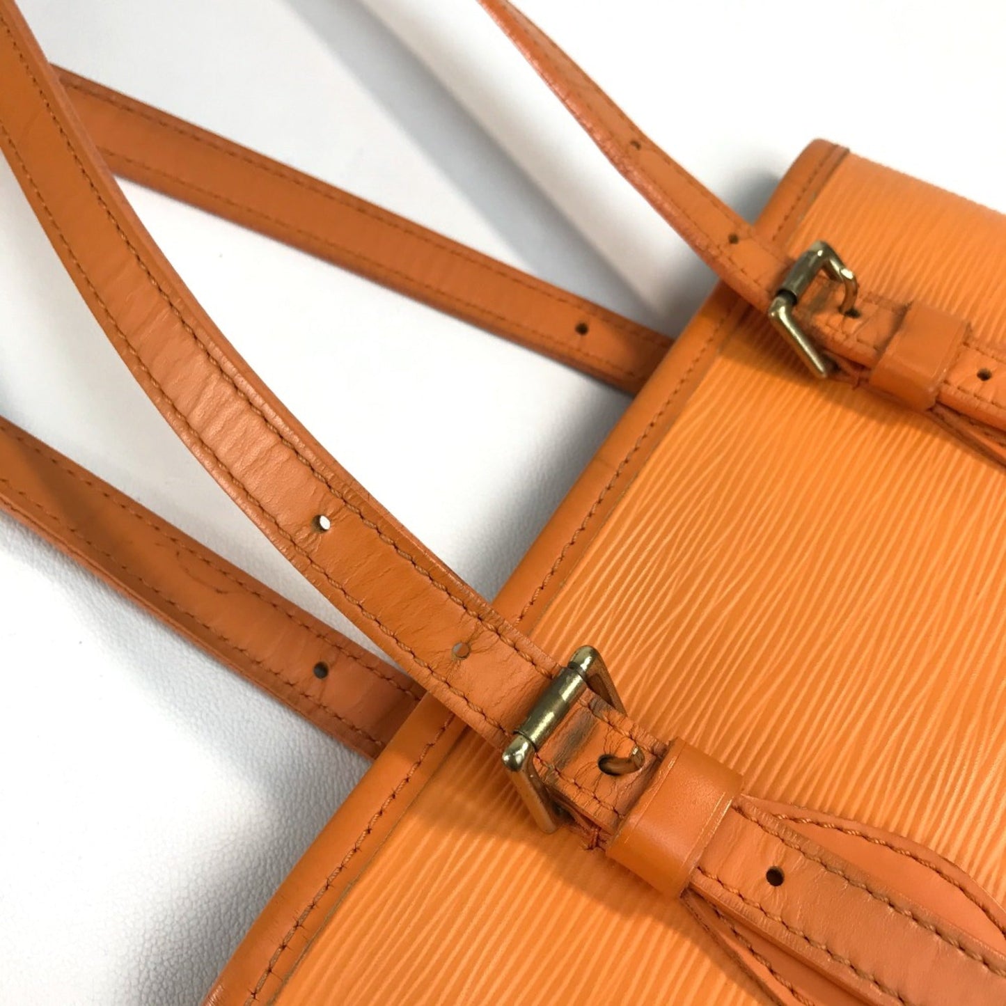 Louis Vuitton Orange Leather Shoulder Bag