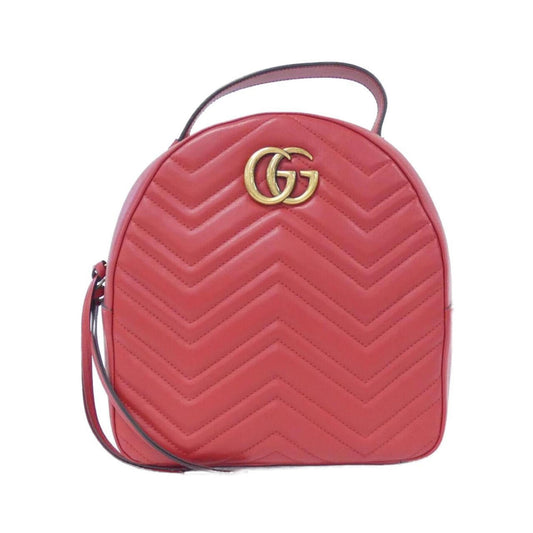 Gucci Gg Marmont Gold Leather Backpack ()