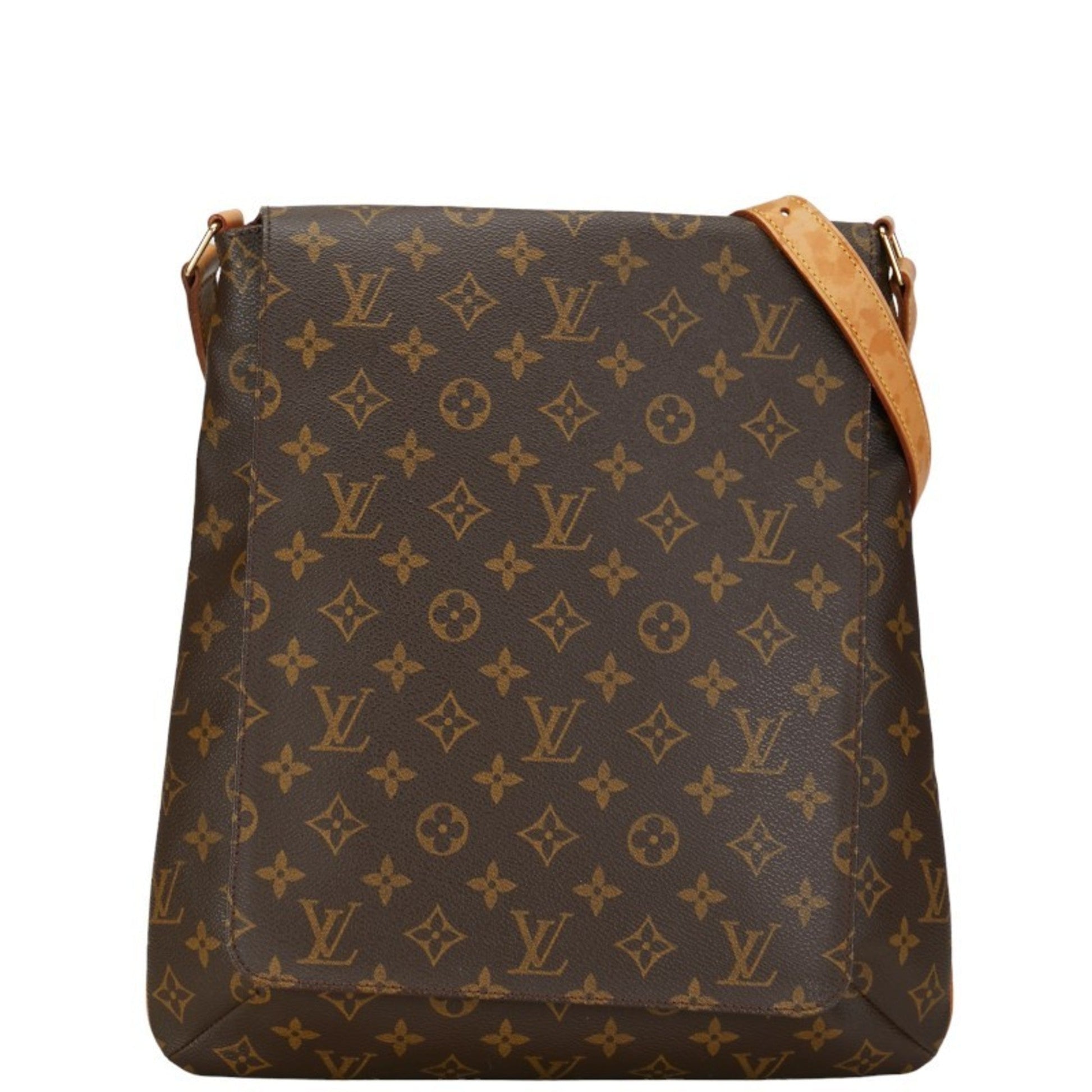 Louis Vuitton Brown Pvc Leather Shoulder Bag ()