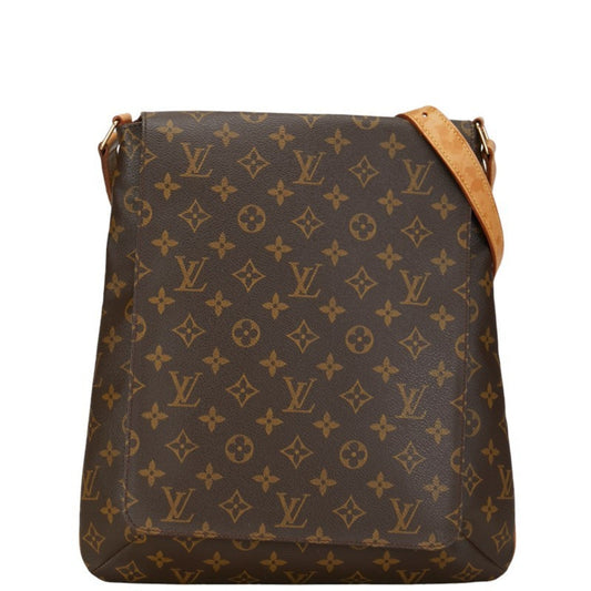 Louis Vuitton Brown Pvc Leather Shoulder Bag ()