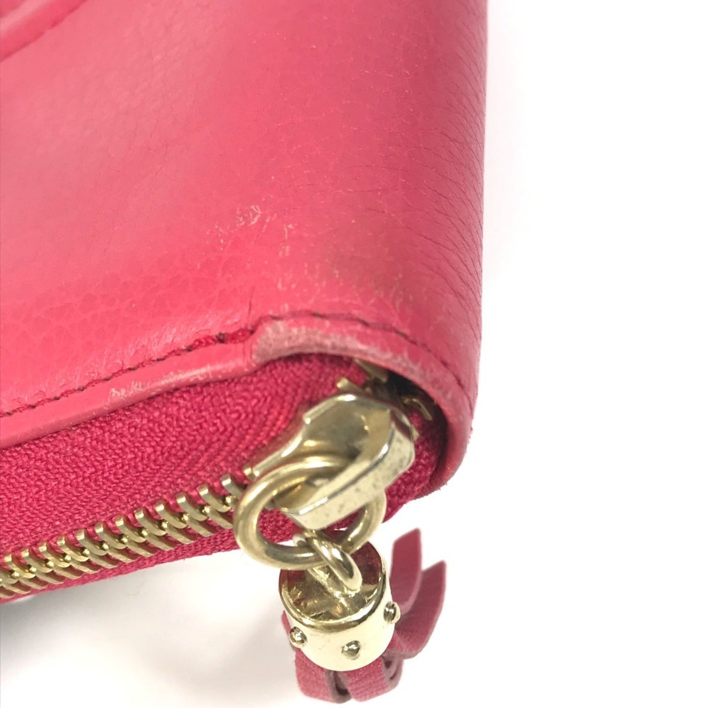 Gucci Red Color Leather Long Wallet (Bi-Fold)