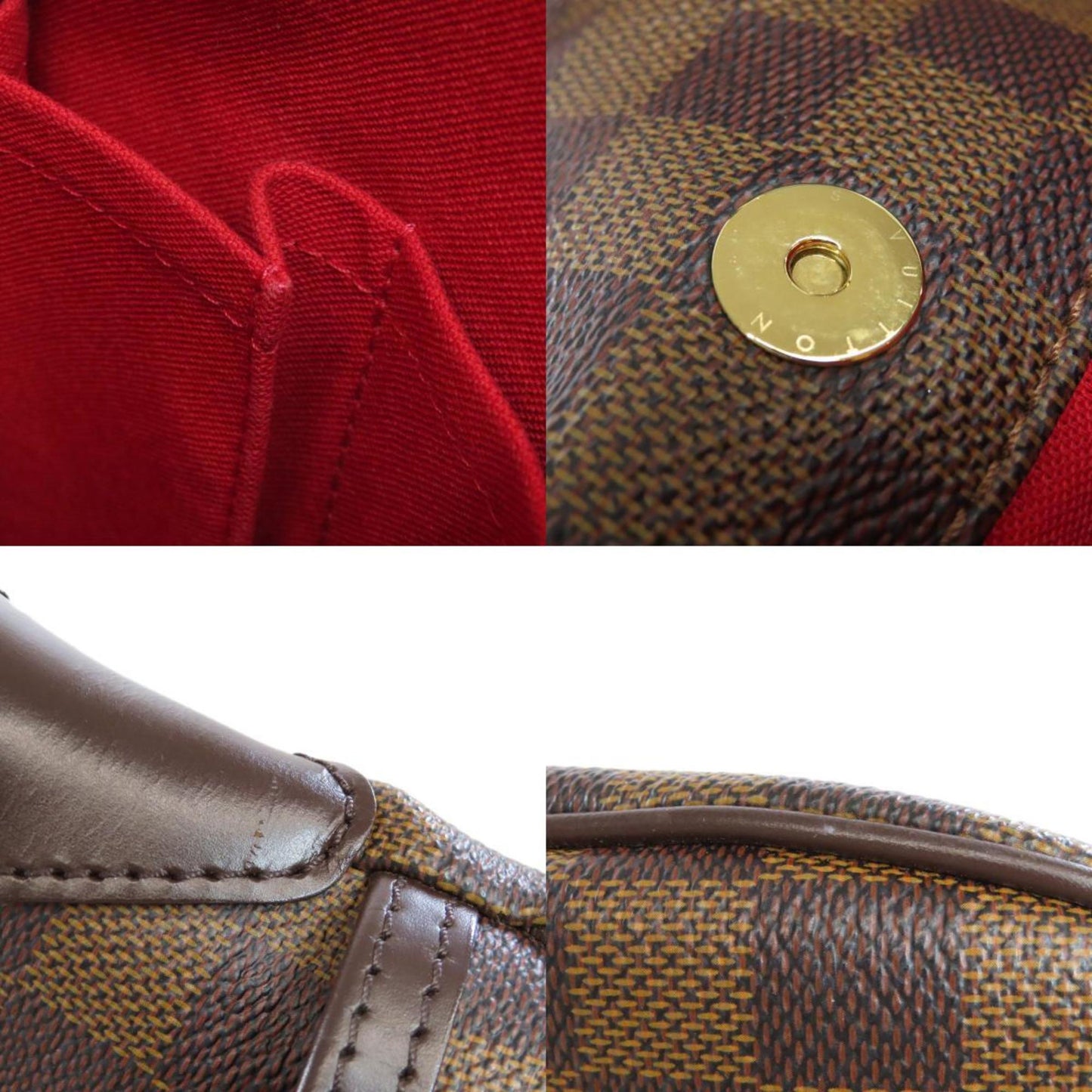 Louis Vuitton Damier Canvas Ebene Damier Canvas Shoulder Bag