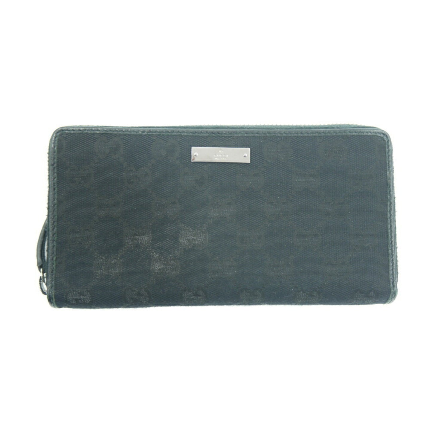 Gucci Black Canvas Leather Long Wallet (Bi-Fold) ()