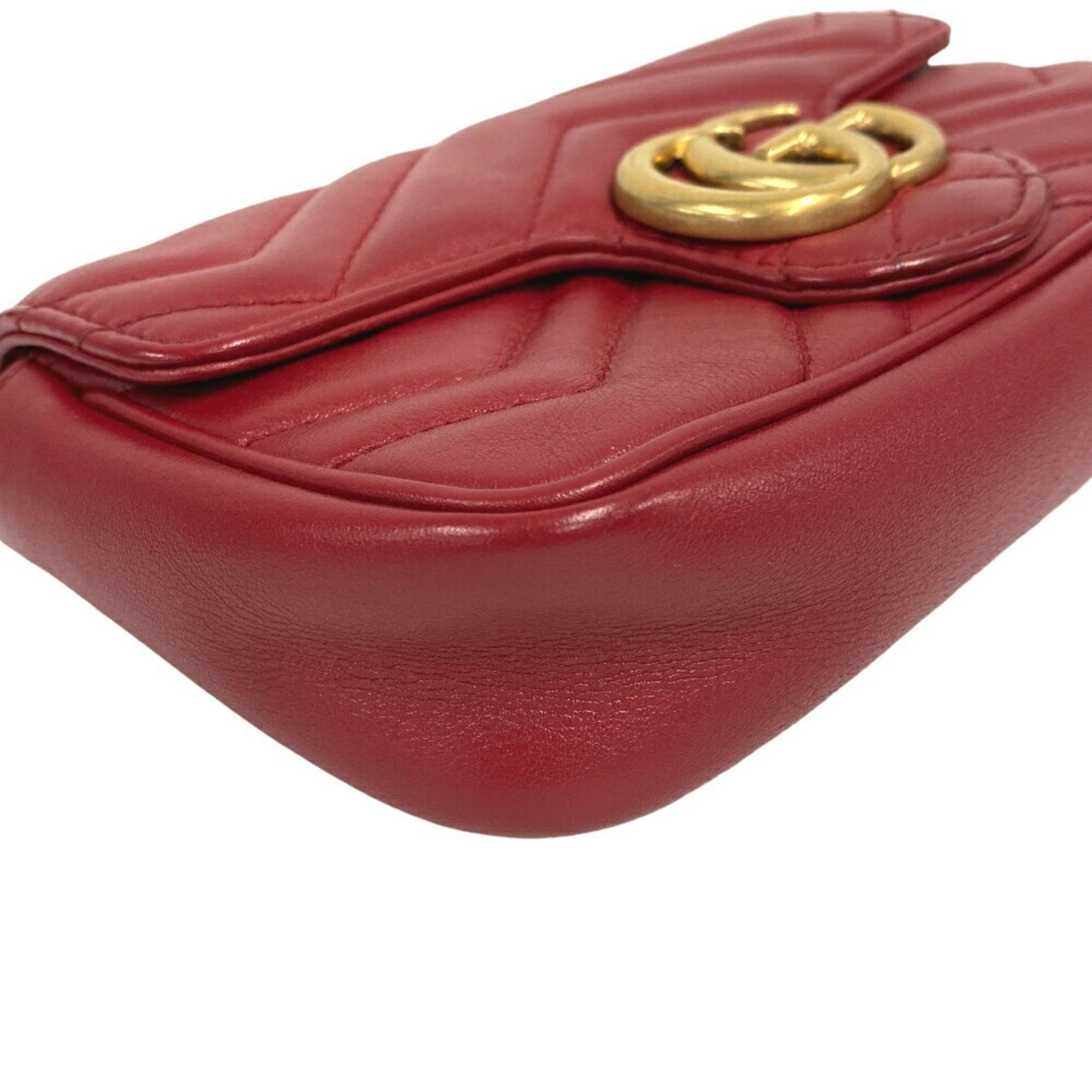 Gucci Red Color Leather Shoulder Bag