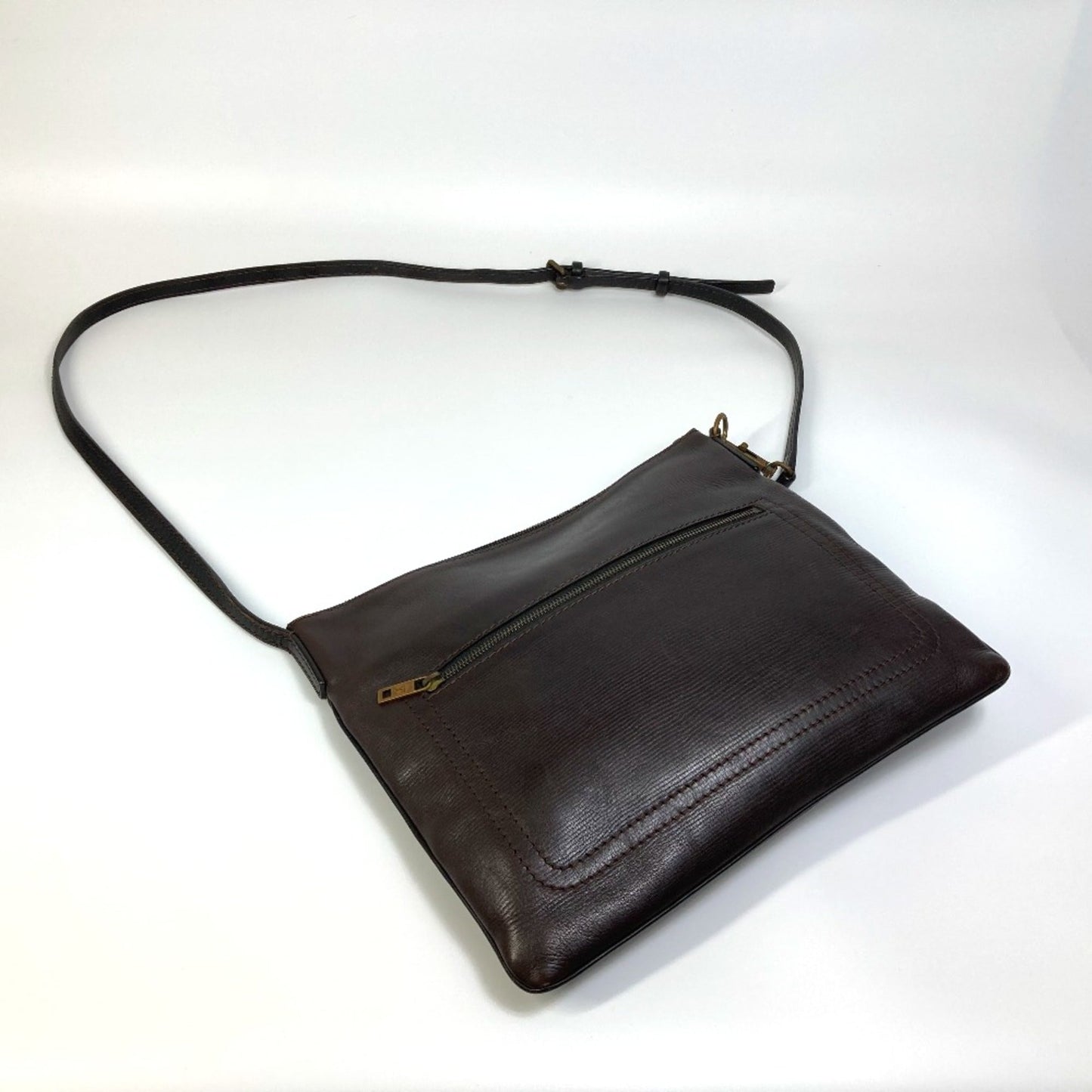 Louis Vuitton Brown Leather Shoulder Bag