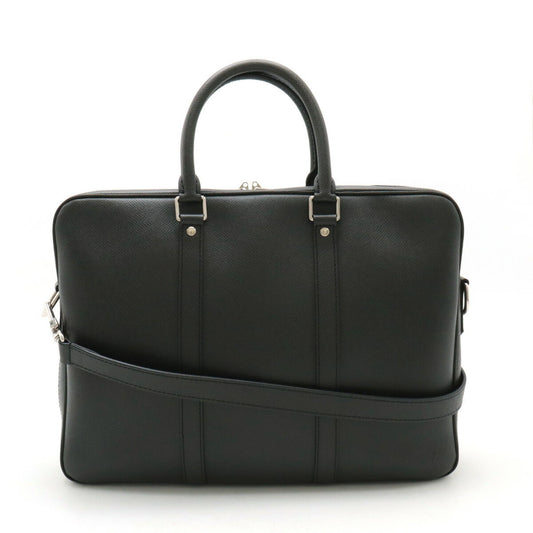 Louis Vuitton Ardoise Black Taiga Leather Shoulder Bag