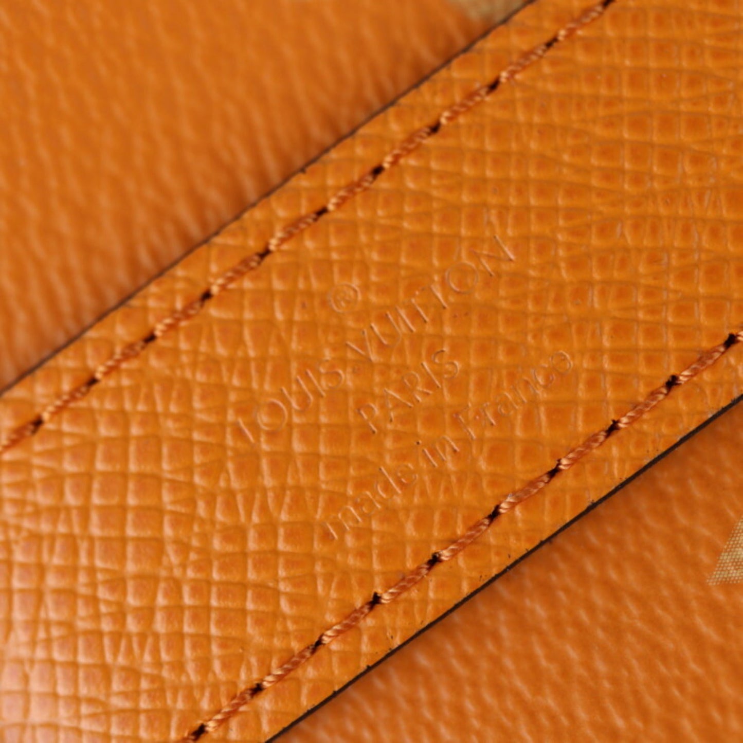 Louis Vuitton Orange Pvc Coated Canvas Leather Handbag Shoulder Bag Tote Bag