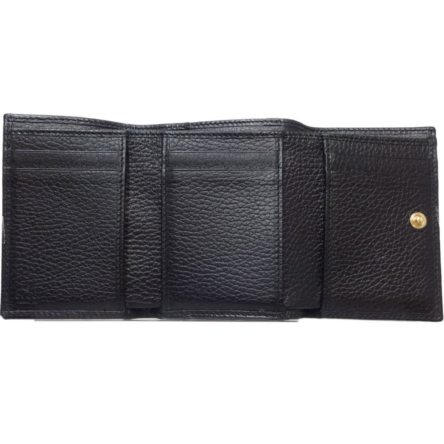 Gucci Black Leather Wallet (Tri-Fold)