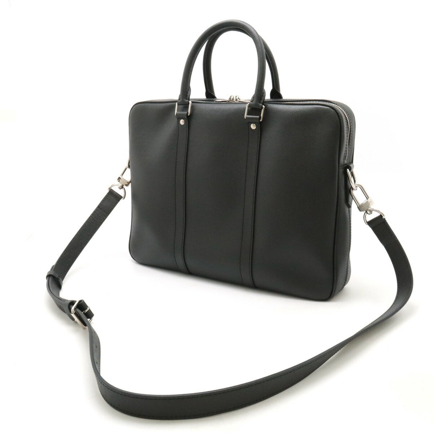 Louis Vuitton Ardoise Black Taiga Leather Shoulder Bag