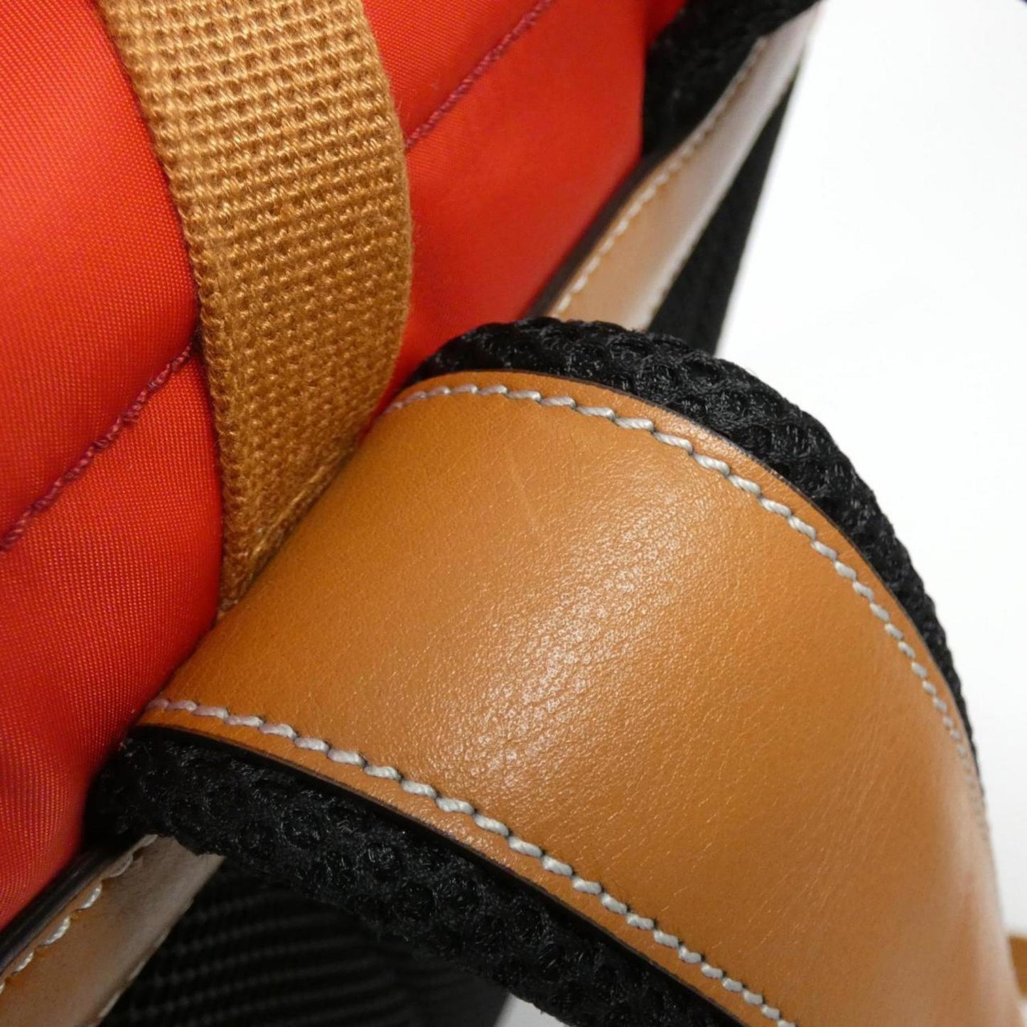 Gucci Beige Red Color Nylon Leather Backpack