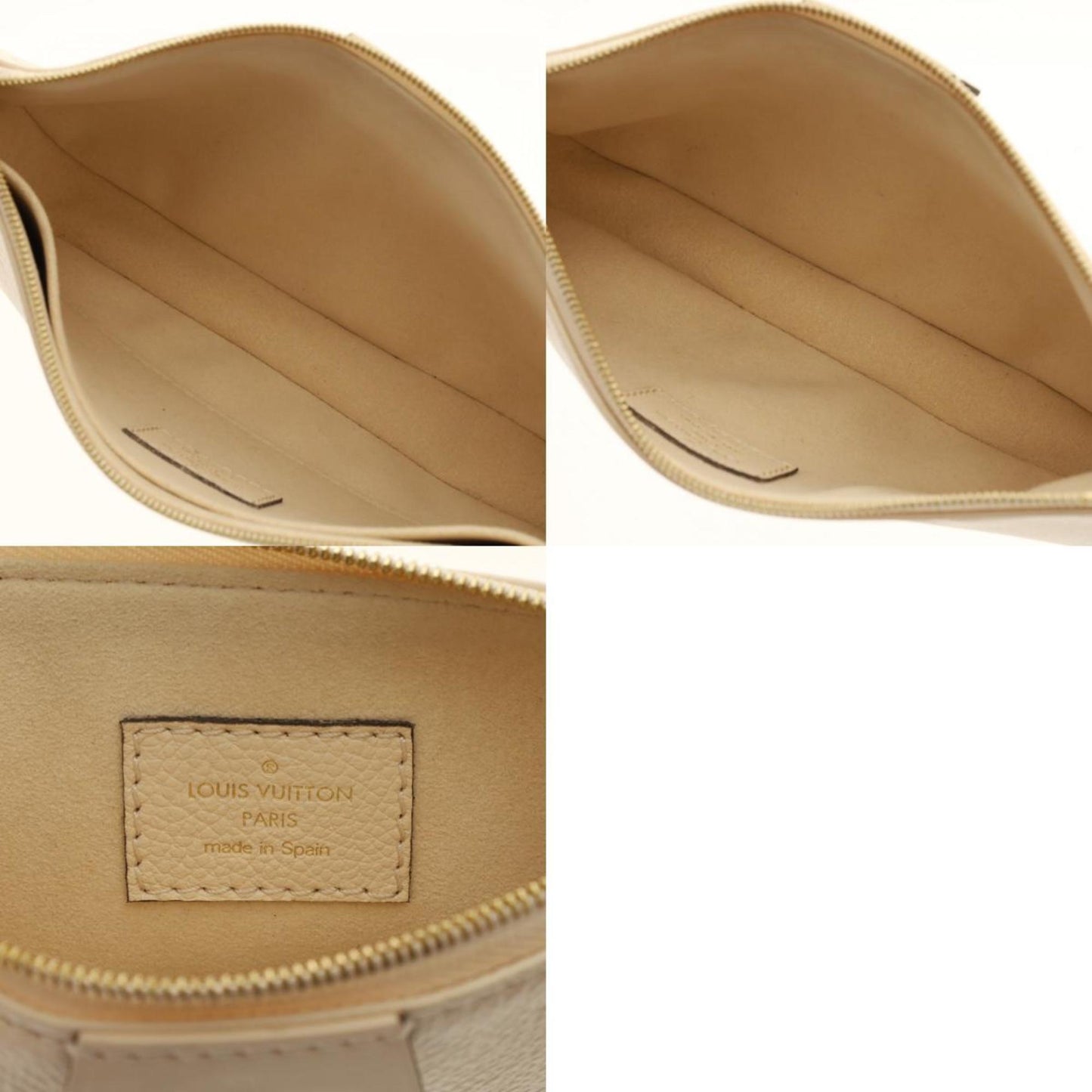 Louis Vuitton Cream Leather Pouch Shoulder Bag