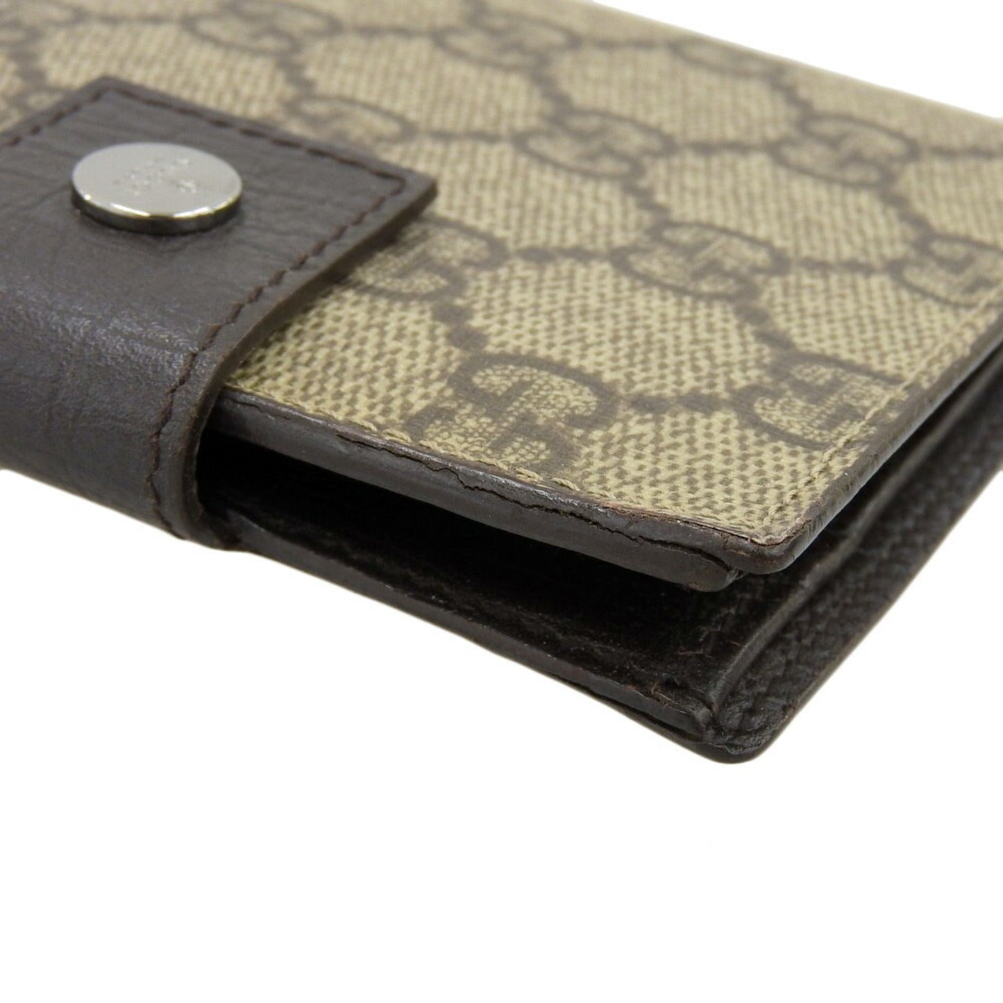 Gucci Gg Supreme Beige Gg Plus Leather Wallet (Bi-Fold)
