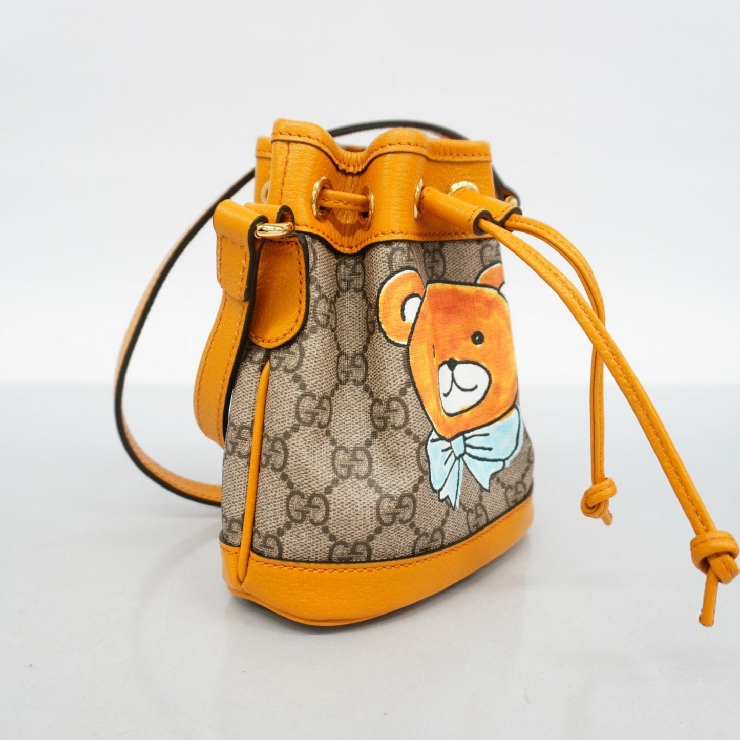 Gucci Brown Yellow Pvc Leather Shoulder Bag