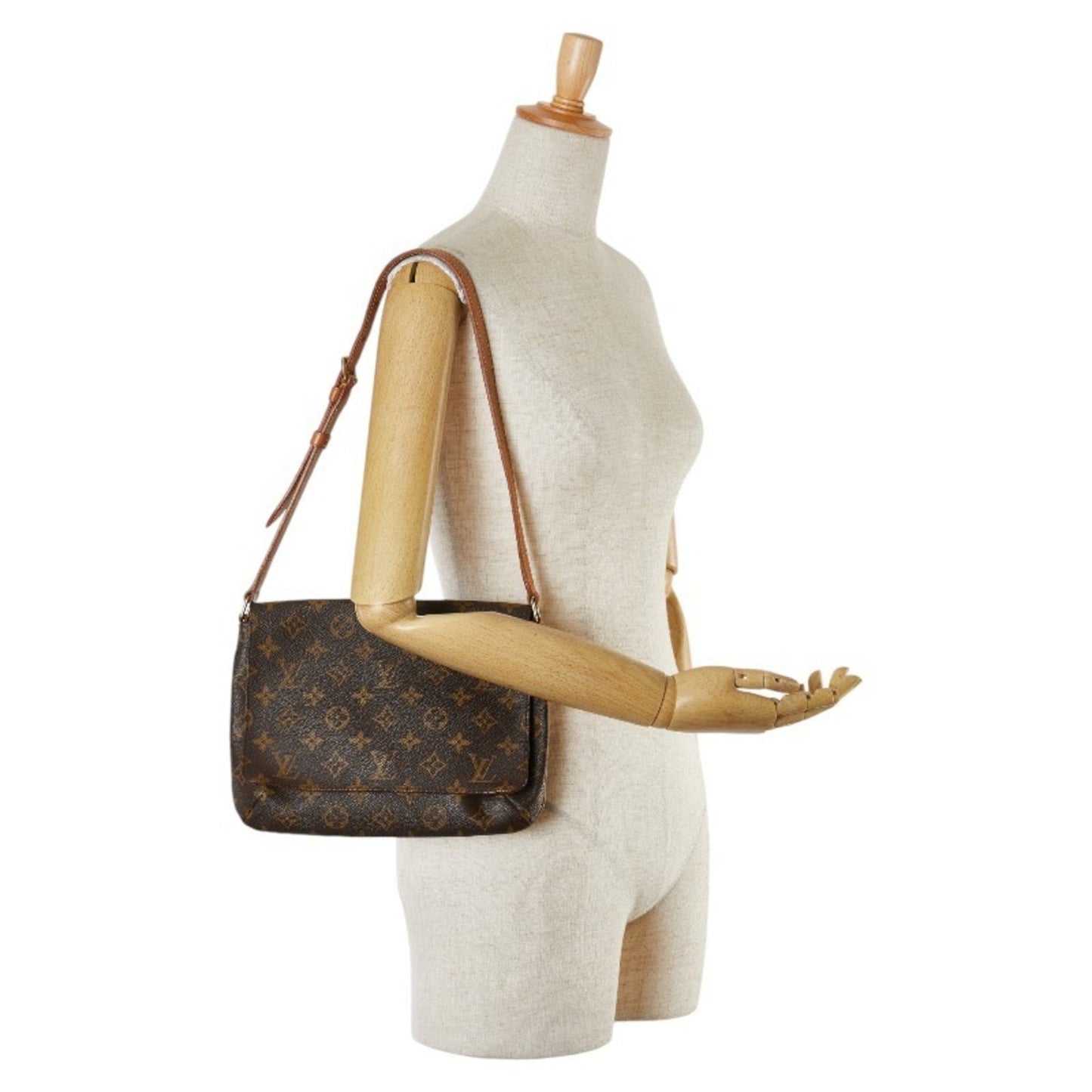 Louis Vuitton Brown Pvc Leather Handbag Shoulder Bag