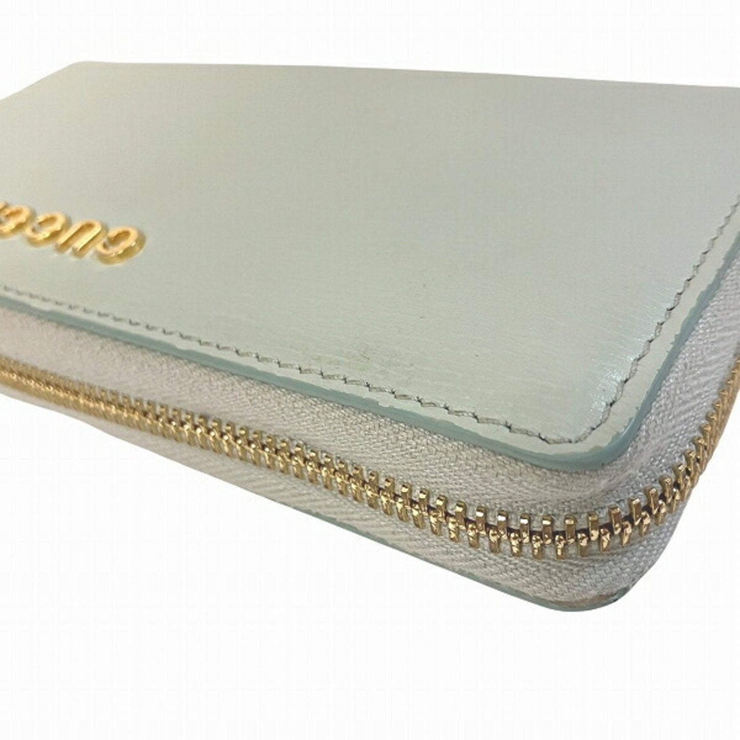 Gucci Pale Green Leather Long Wallet (Bi-Fold)