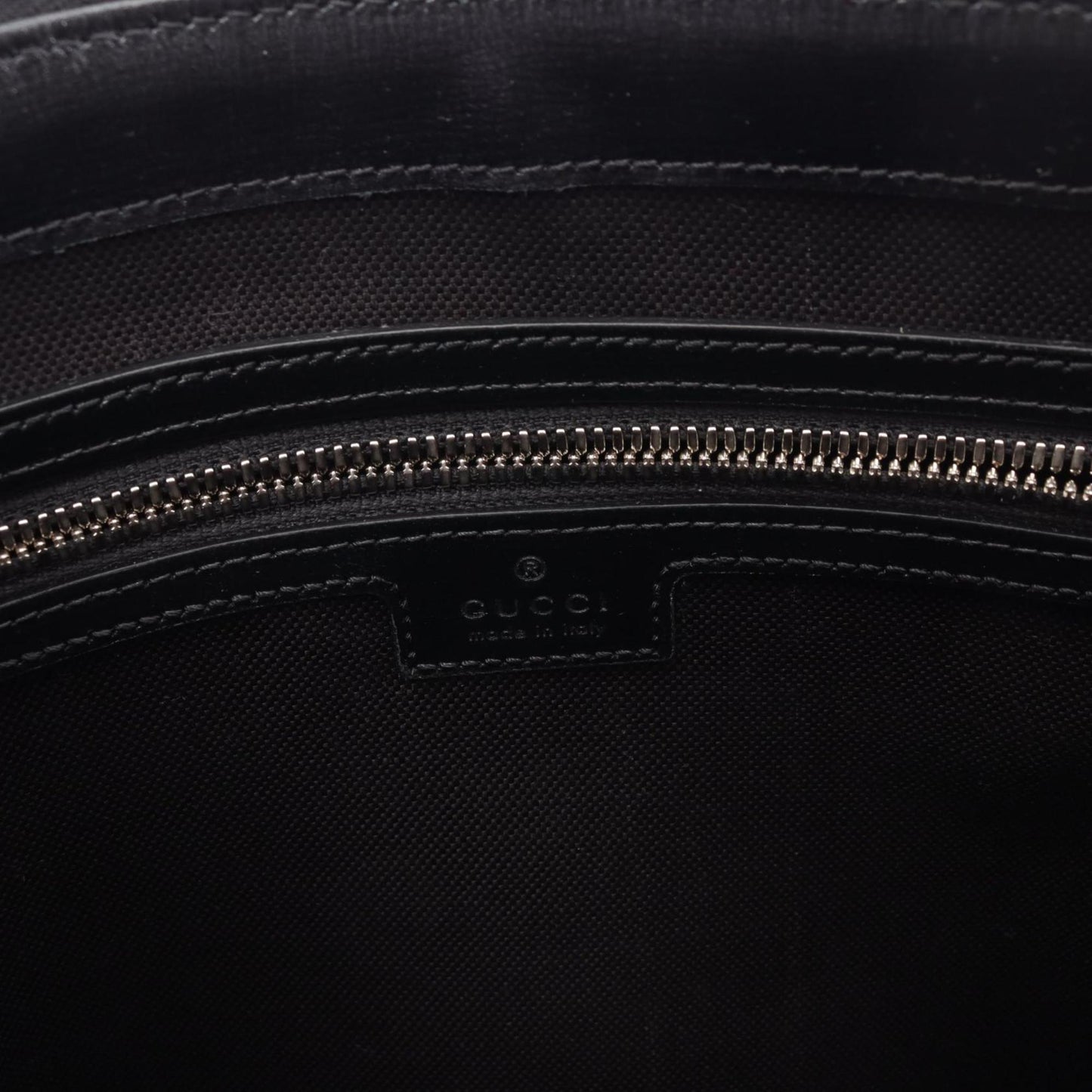 Gucci Black Gray Pvc Coated Canvas Leather Shoulder Bag