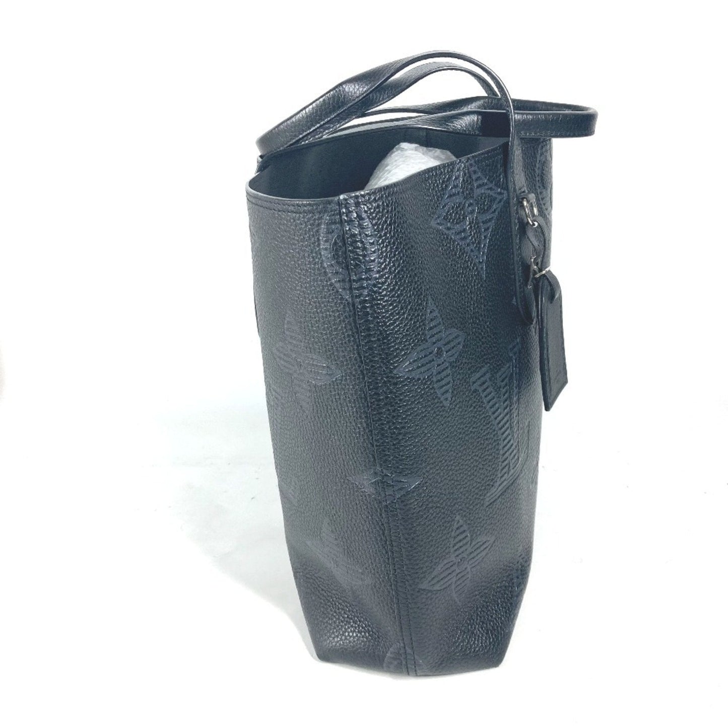 Louis Vuitton Black Leather Shoulder Bag Tote Bag