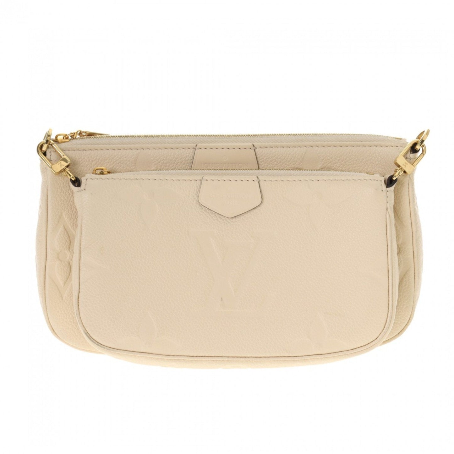 Louis Vuitton Cream Leather Pouch Shoulder Bag ()
